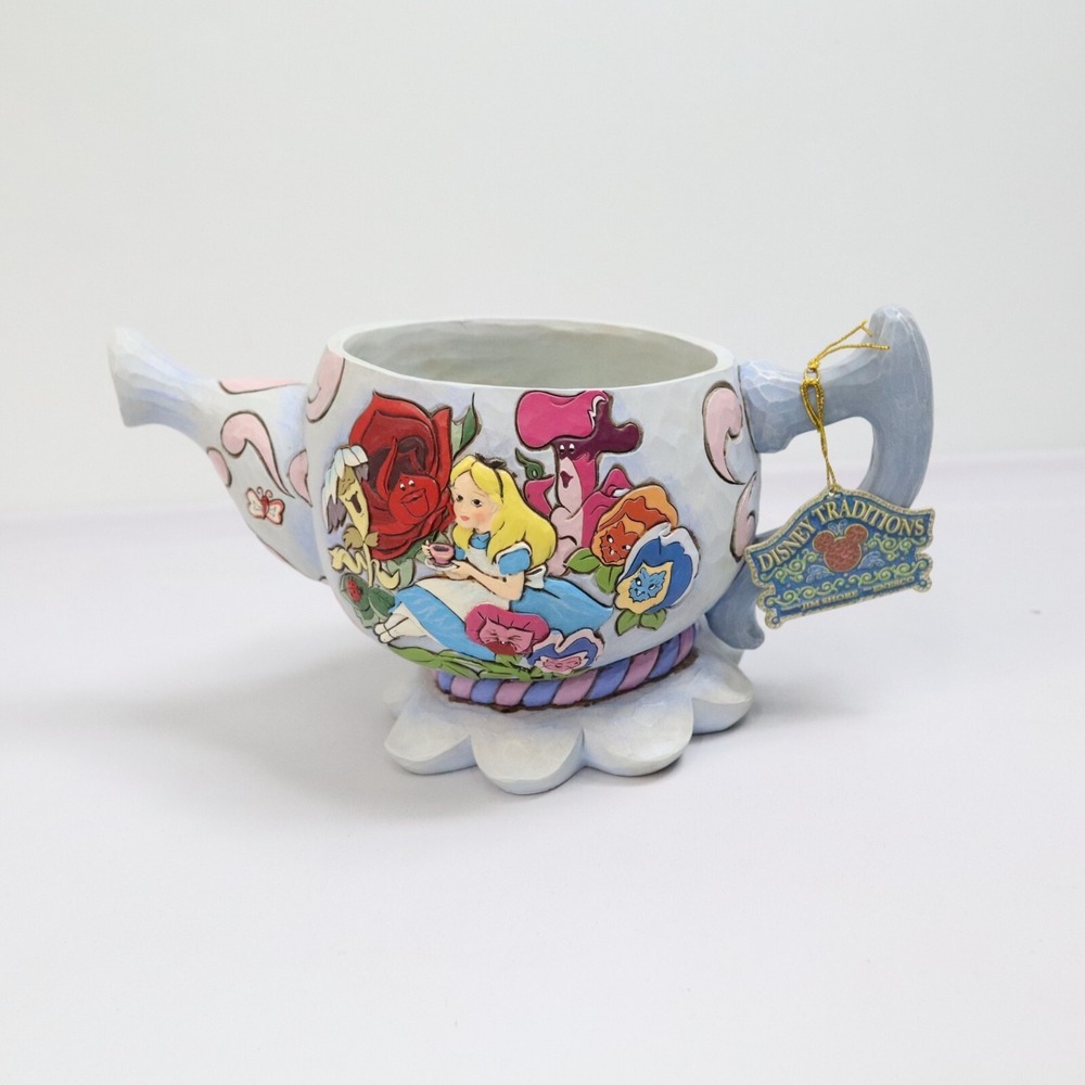 Walt Disney Showcase Collection Alice In Wonderland Planter Jim‎ Shore Figurine